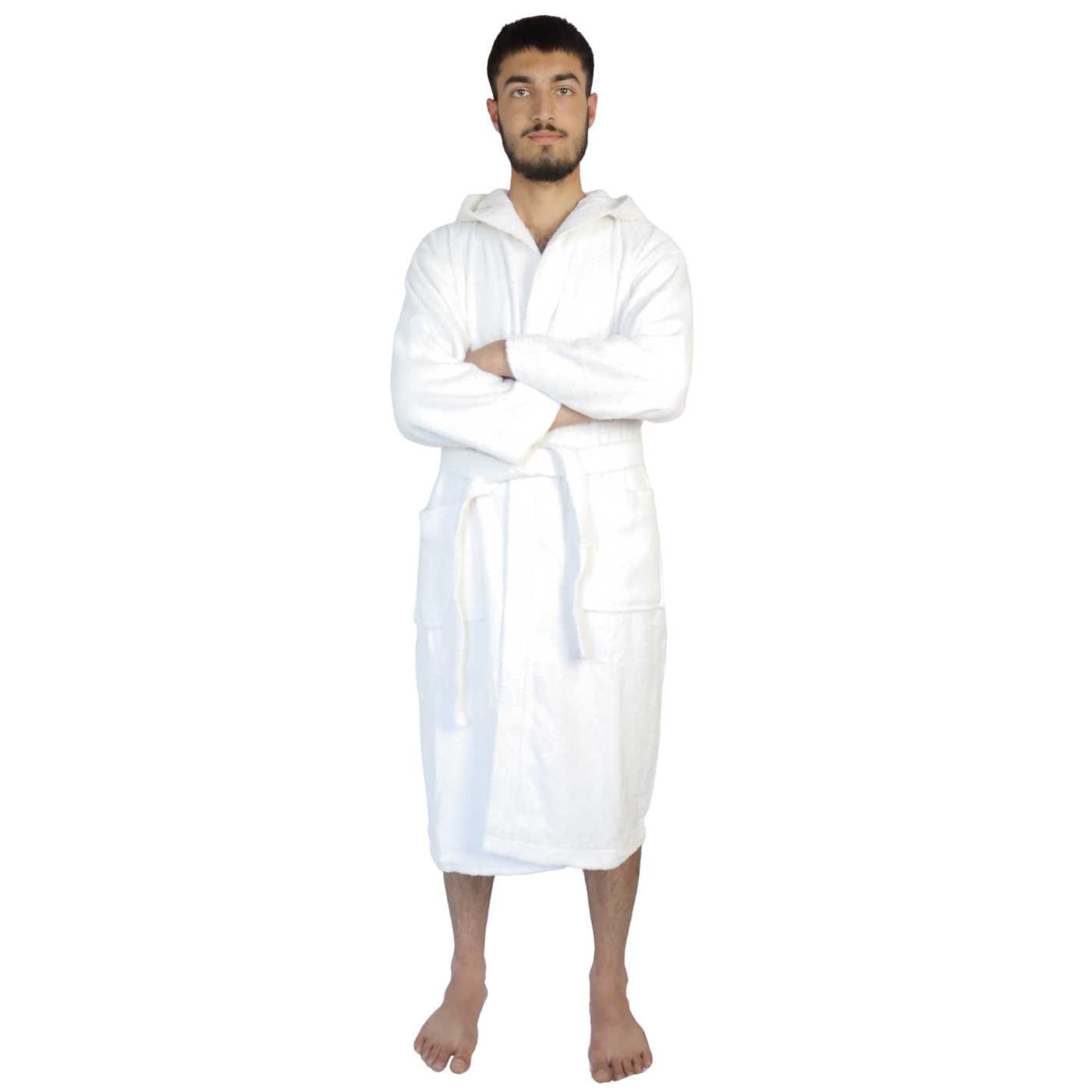 Dudra Luxe Unisex Hooded Bathrobe – White