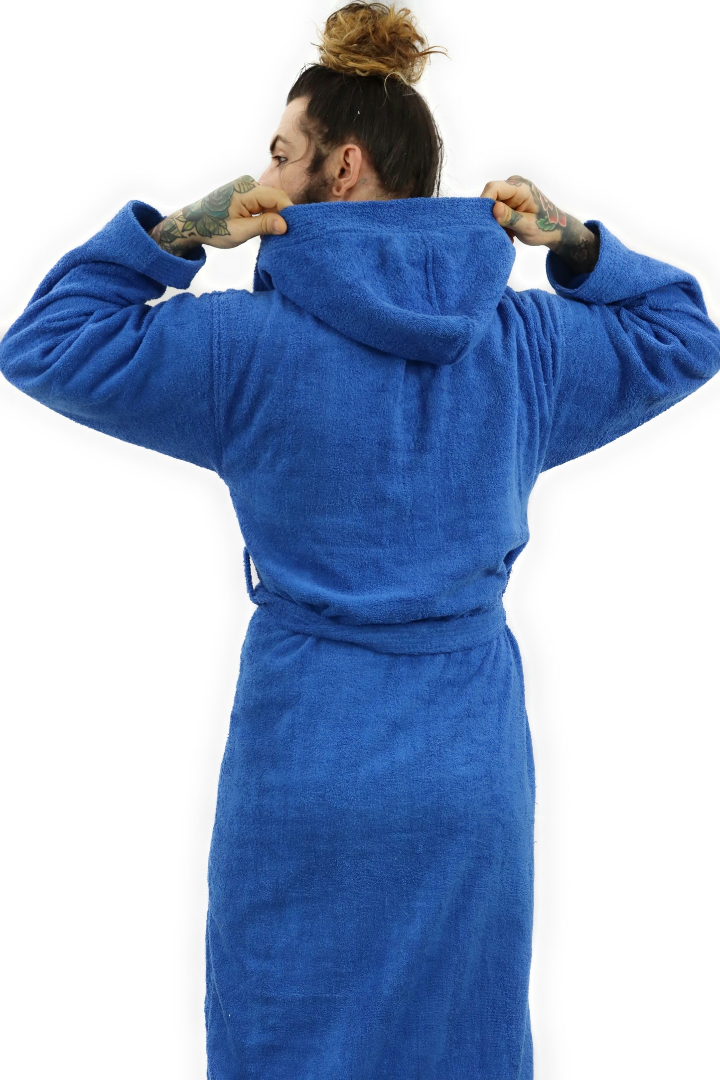 Dudra Luxe Unisex Hooded Bathrobe – Royal Blue