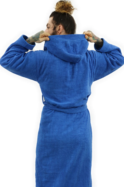 Dudra Luxe Unisex Hooded Bathrobe – Royal Blue