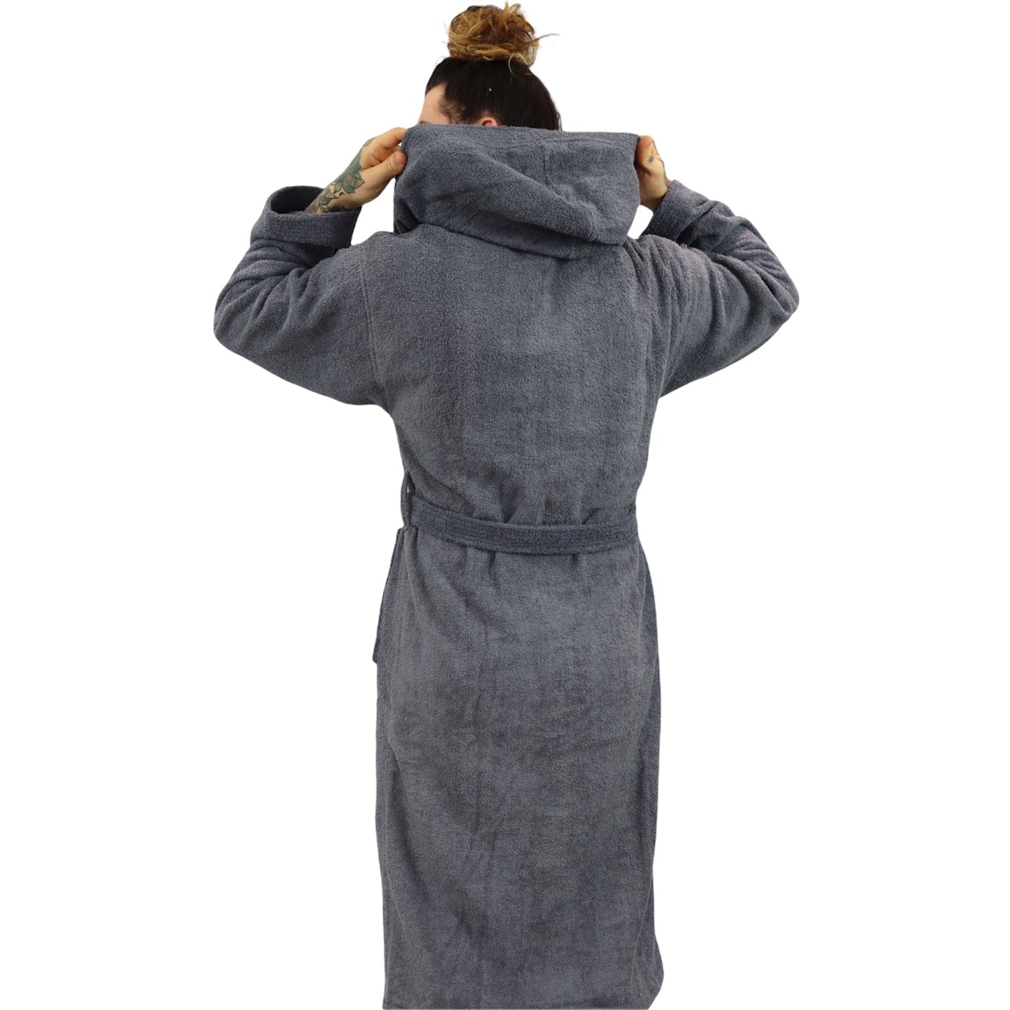 Dudra Luxe Unisex Hooded Bathrobe – Charcoal