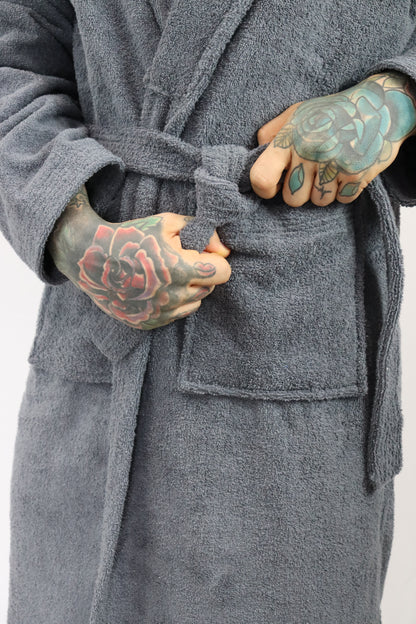Dudra Luxe Unisex Bathrobe – Charcoal