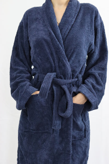 Dudra Luxe Unisex Bathrobe – Navy Blue
