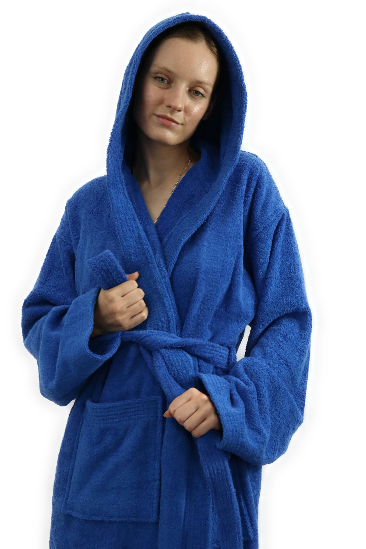 Dudra Luxe Unisex Hooded Bathrobe – Royal Blue