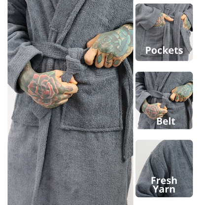 Dudra Luxe Unisex Bathrobe – Charcoal