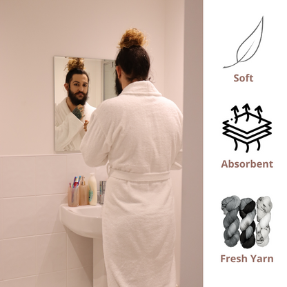 Dudra Luxe Unisex Bathrobe – White