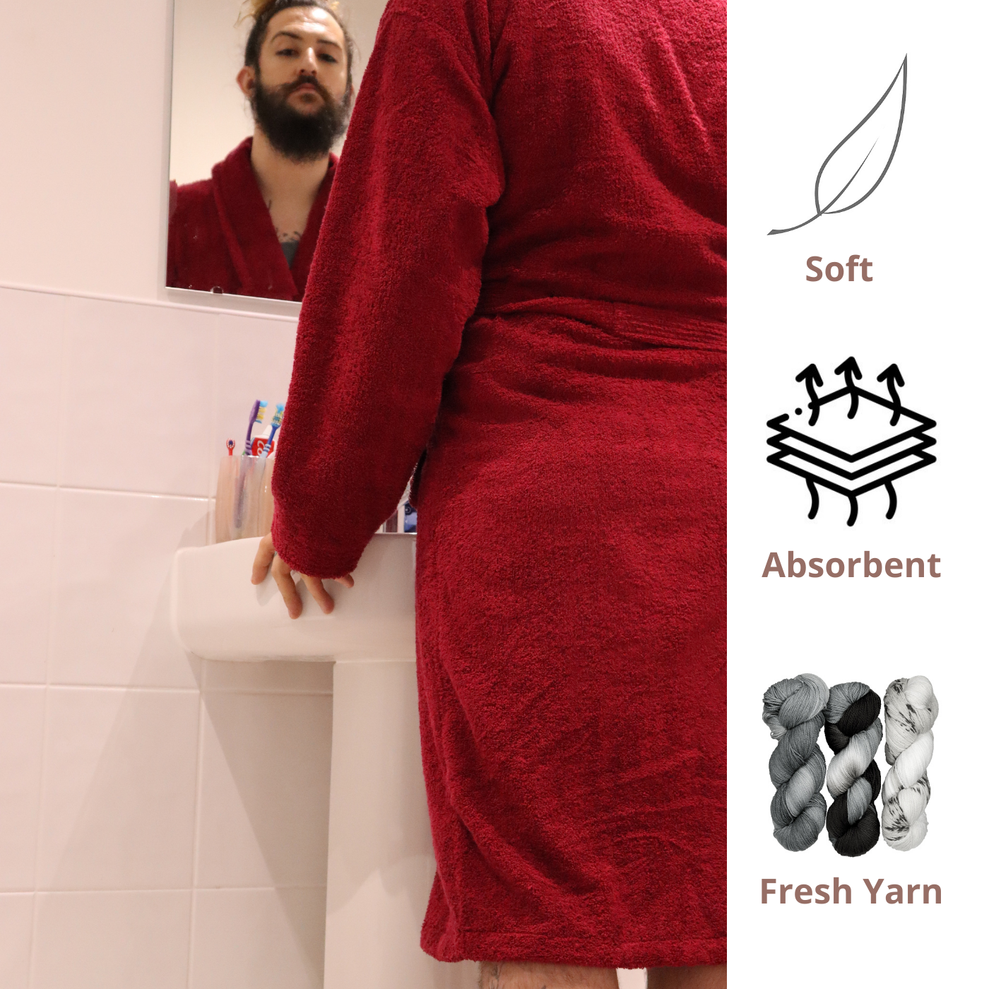 Dudra Luxe Unisex Bathrobe – Wine