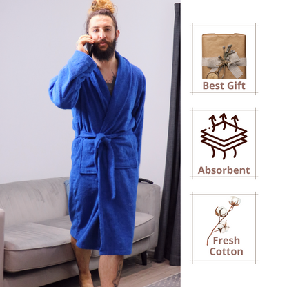 Dudra Luxe Unisex Bathrobe – Royal Blue