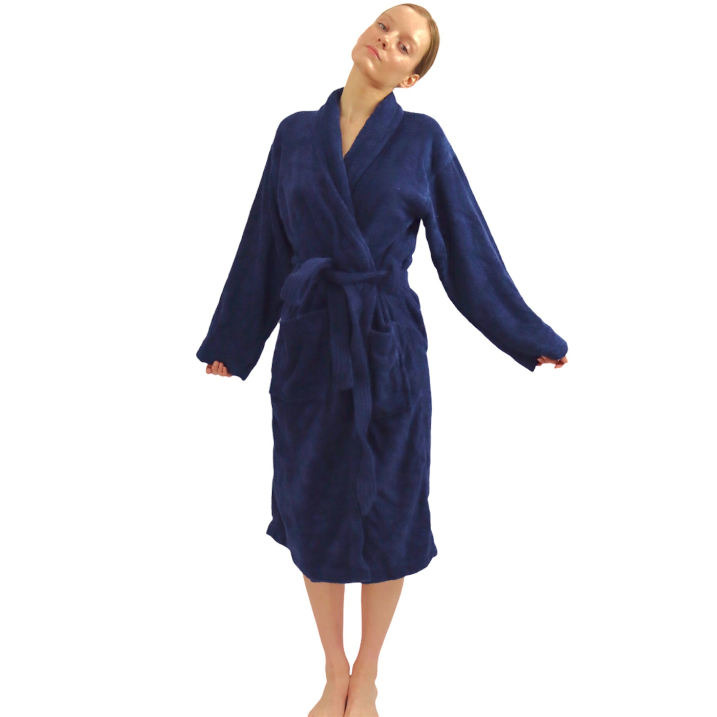 Dudra Luxe Unisex Bathrobe – Navy Blue