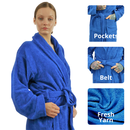 Dudra Luxe Unisex Bathrobe – Royal Blue