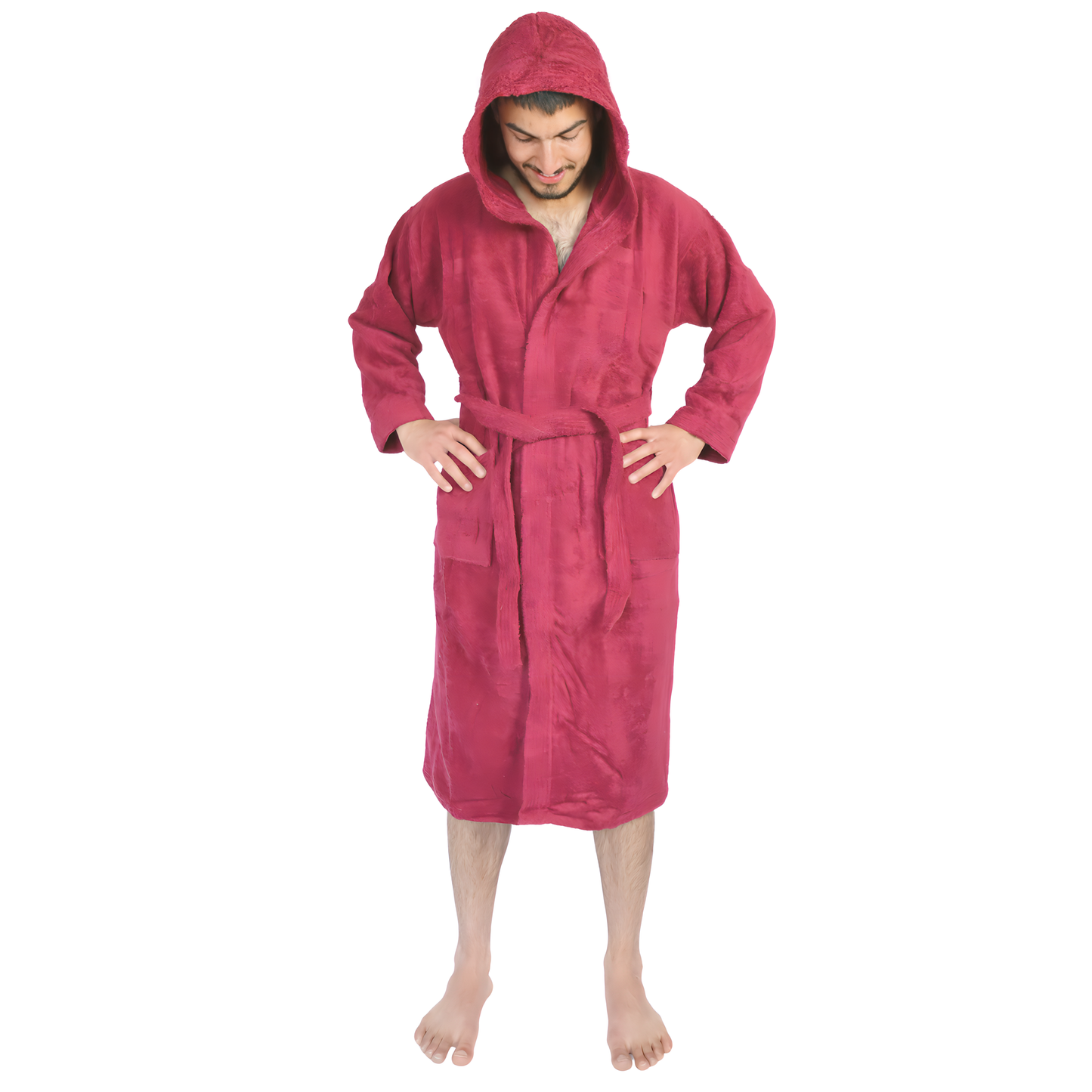 Dudra Luxe Unisex Hooded Bathrobe – Wine
