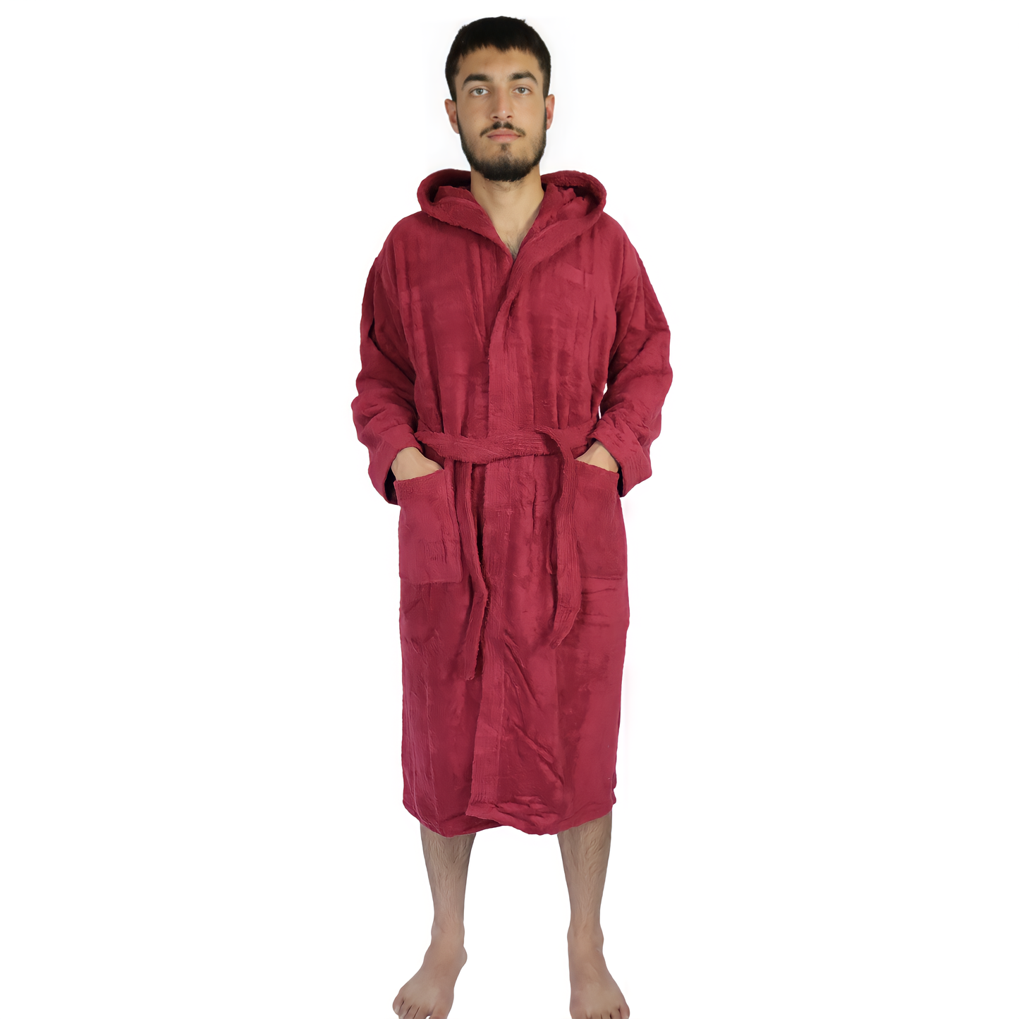 Dudra Luxe Unisex Hooded Bathrobe – Wine