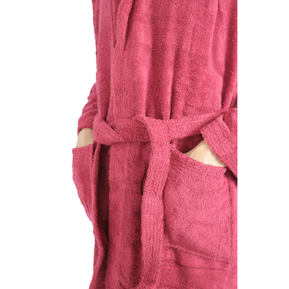 Dudra Luxe Unisex Hooded Bathrobe – Wine