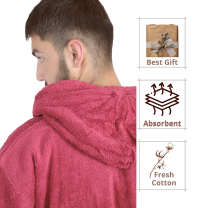Dudra Luxe Unisex Hooded Bathrobe – Wine