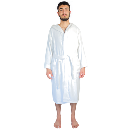 Dudra Luxe Unisex Hooded Bathrobe – White