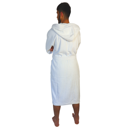 Dudra Luxe Unisex Hooded Bathrobe – White