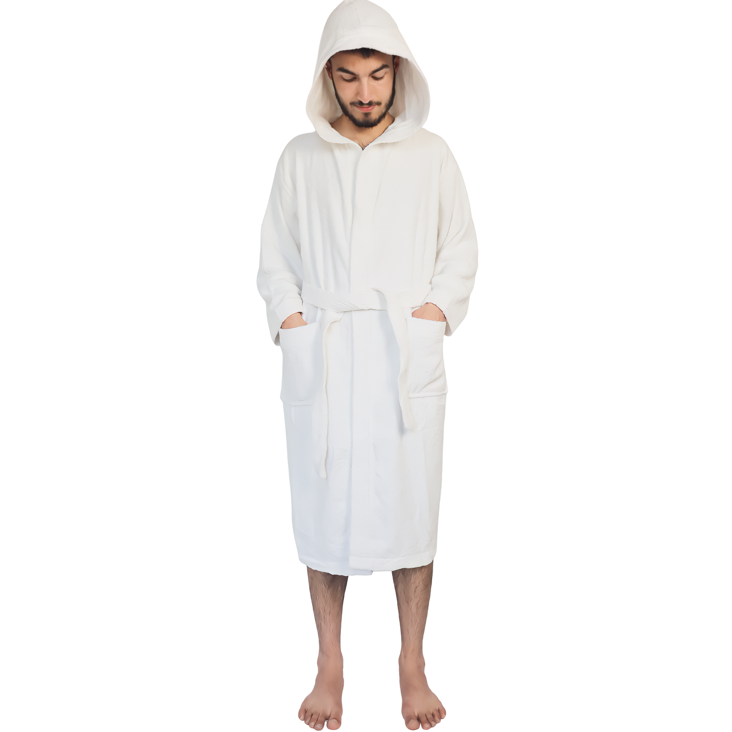 Dudra Luxe Unisex Hooded Bathrobe – White