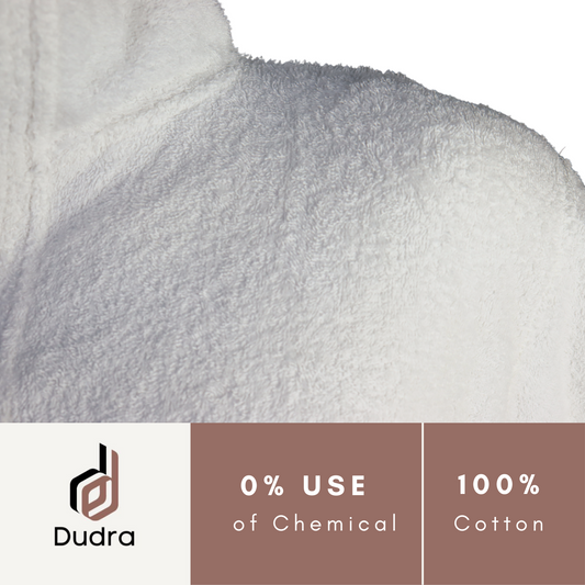 Dudra Luxe Unisex Hooded Bathrobe – White