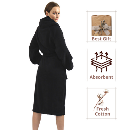 Dudra Luxe Unisex Bathrobe – Black